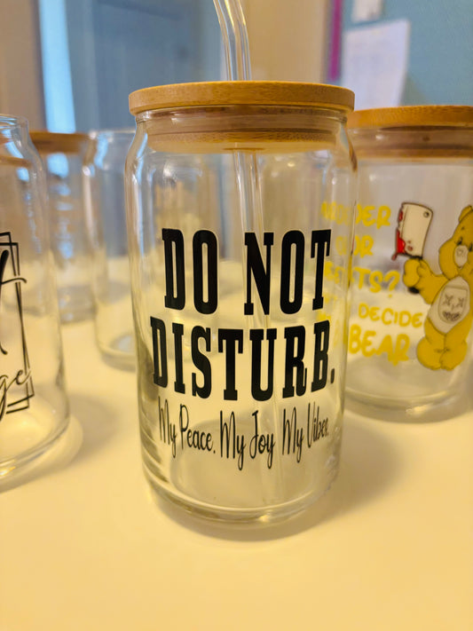 16oz Glass Can- Do Not Disturb