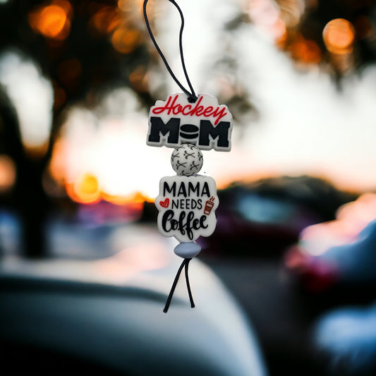 Hockey Mom/ Mama Needs Coffee Car Tag